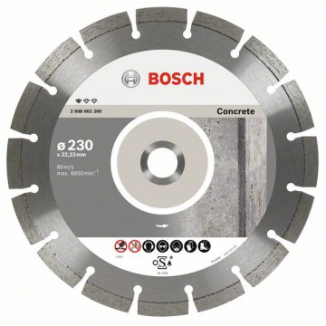 Алмазный отрезной круг BOSCH Standard for Concrete 230-22,23 мм, 10 шт.