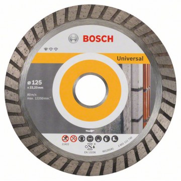 Алмазный отрезной круг BOSCH Standard for Universal Turbo 125-22,23 мм, 10 шт.