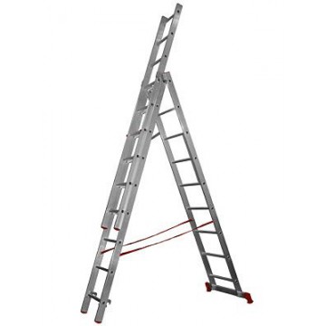 Лестница стремянка алюминиевая трехсекционная VIRA 3х12
