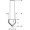 V-образная пазовая фреза BOSCH S8/D11/L13,7/60°