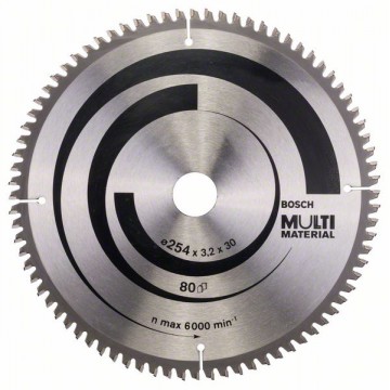 Пильный диск BOSCH Multi Material 254×30 мм 80 зубьев