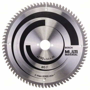 Пильный диск BOSCH Multi Material 250×30 мм 80 зубьев