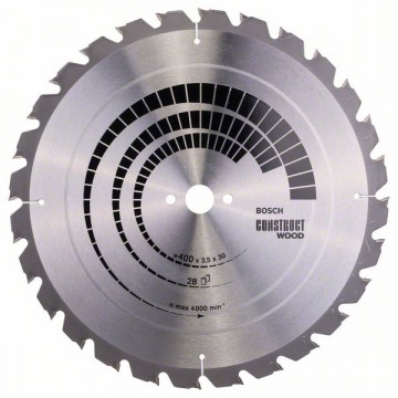 Пильный диск BOSCH Construct Wood 400×30 мм 28 зубьев, особо прочный