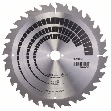 Пильный диск BOSCH Construct Wood 315×30 мм 20 зубьев