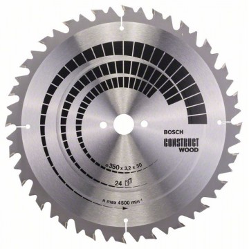 Пильный диск BOSCH Construct Wood 350×30 мм, зубьев 24