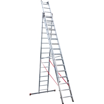 Лестница алюминиевая трёхсекционная индустриальная Новая Высота 3х16