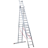 Лестница алюминиевая трёхсекционная индустриальная Новая Высота 3х16