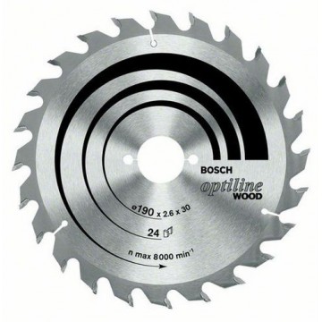Циркулярный диск BOSCH 24 OPTILINE 190х20 мм