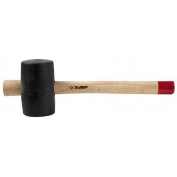 Киянка резиновая черная с деревянной ручкой ЗУБР МАСТЕР 0,23 кг
