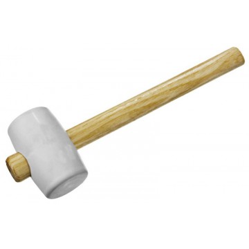 Киянка резиновая белая с деревянной ручкой ЗУБР МАСТЕР 0,23 кг
