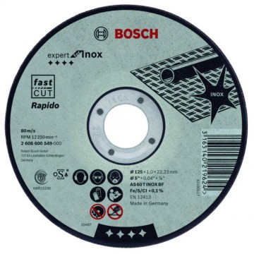 Отрезной круг по металлу прямой  Bosch Professional 125х1х22 мм