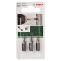 Набор из 3 бит Bosch Standard 25мм S1,0x5,5 PH1 PZ1