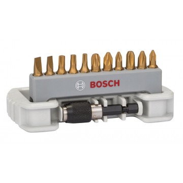 Набор бит Bosch Max Grip PH PZ1 T S+ быстросменный держатель, 12 шт