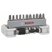 Набор бит Bosch Extra Hart PH PZ1 T S + быстросменный держатель, 12 шт