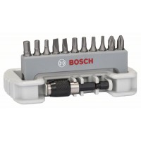 Набор бит Bosch Extra Hart PH PZ T S HEX + быстросменный держатель, 12 шт