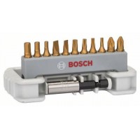 Набор бит Bosch Max Grip PH PZ T S HEX + магнитный держатель, 12 шт