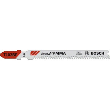 Пильное полотно BOSCH T 102 BF Clean for PMMA, 5 шт.