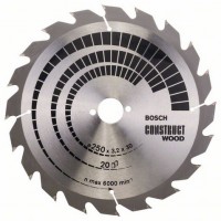 Пильный диск BOSCH Construct Wood 250×30-20Т, особо прочный