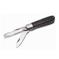 Нож монтерский складной КВТ НМ-08 малый с прямым лезвием и отверткой