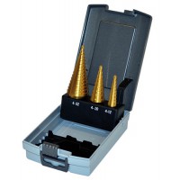 Набор из 3 ступенчатых сверл HSS-TiN Makita 4-12, 4-20, 4-32 мм