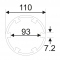 Головка ступичная для оси передней 6Т, d=110мм, L=80мм (MAN TGA) JTC