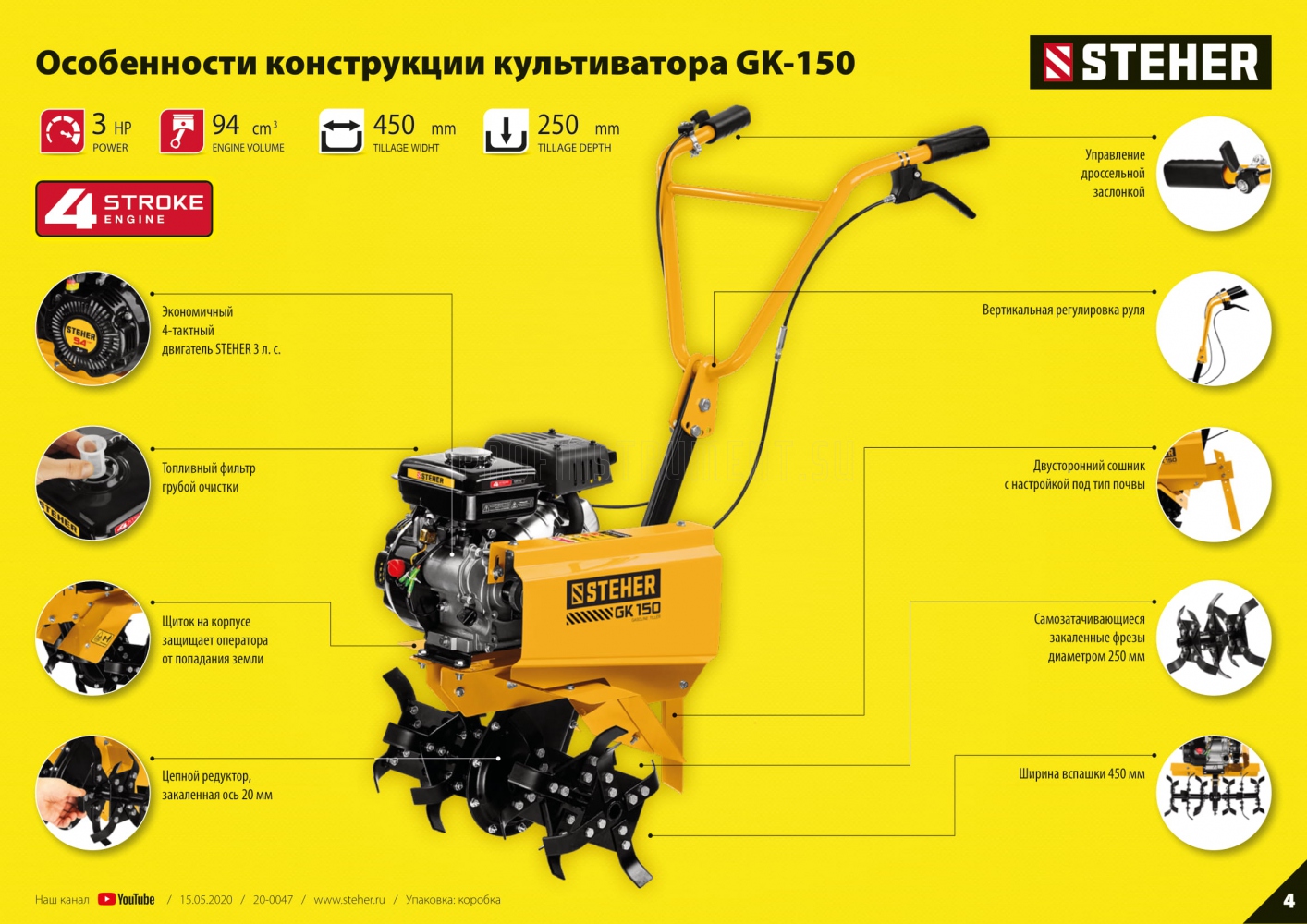  бензиновый STEHER GK-150 [GK-150] — цена, описание .