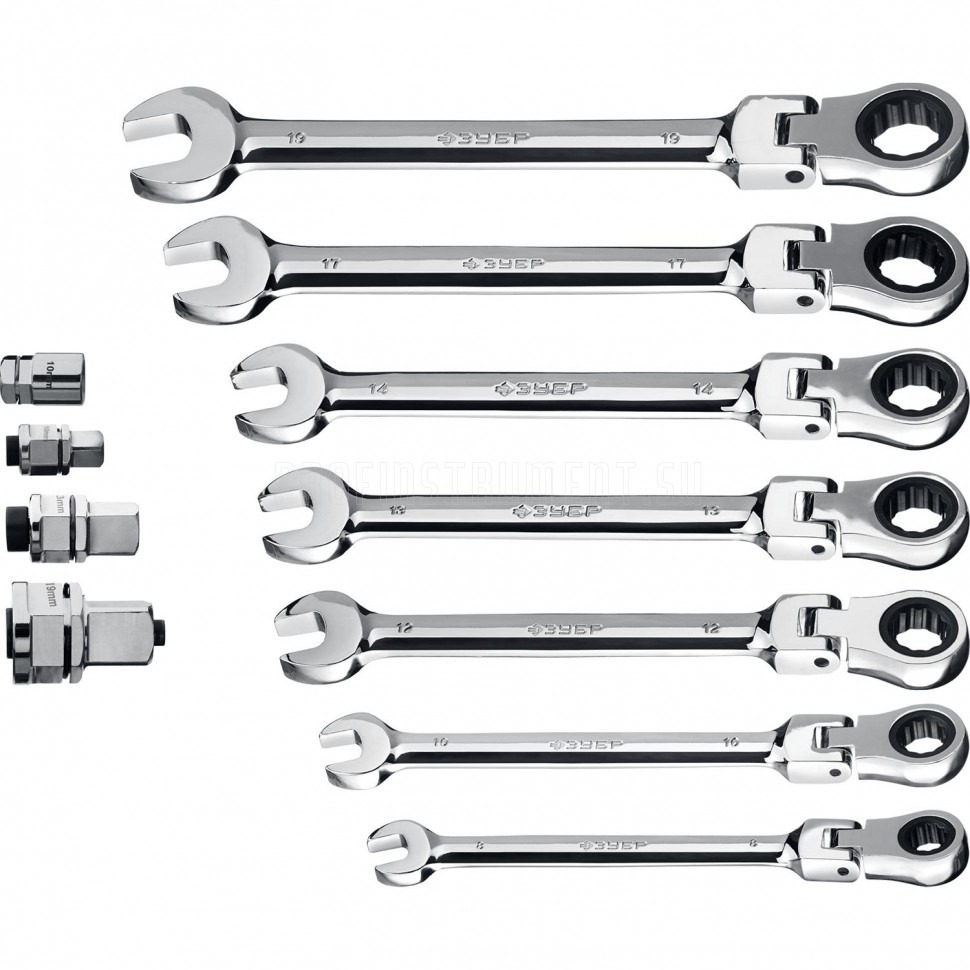 Набор комбинированных ключей forsage трещоточные с шарниром 13 предметов f t51310f