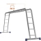 Алюминиевая лестница-трансформер СИБИН ''ЛТ-45'' 4x5