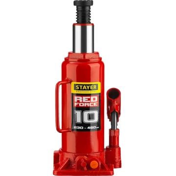 Гидравлический бутылочный домкрат STAYER RED FORCE 10 т, 230-460 мм