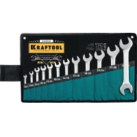 Набор рожковых гаечных ключей KRAFTOOL 12 шт, 6-32 мм в сумке